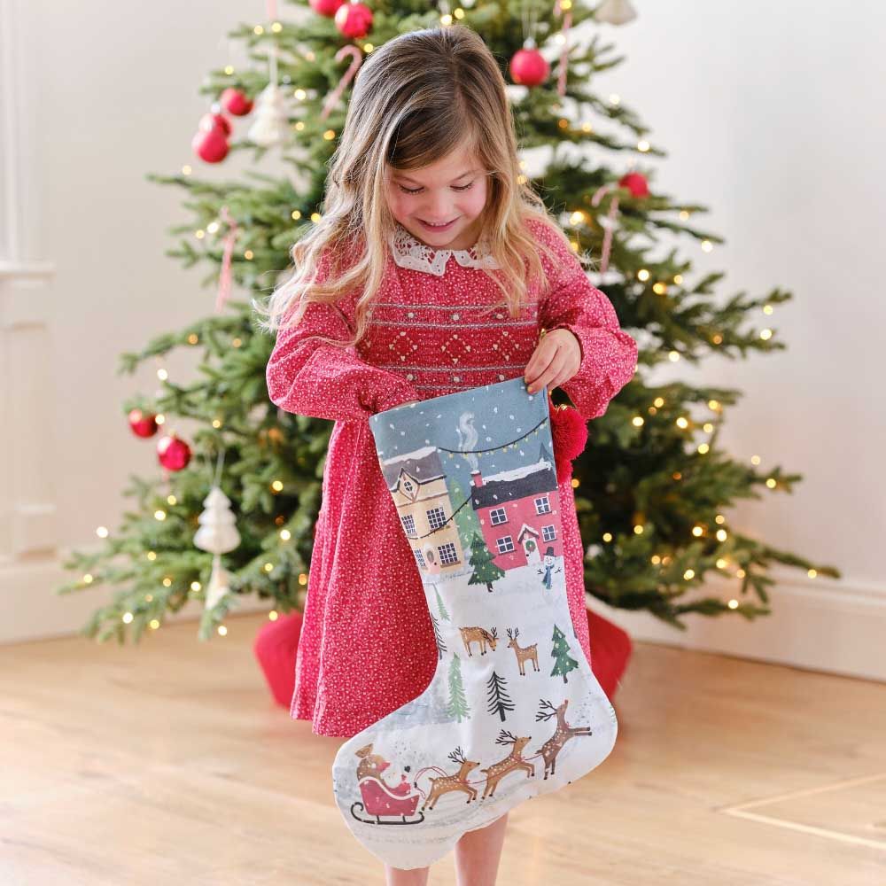 Ginger Ray - Christmas Scene Cotton Stocking