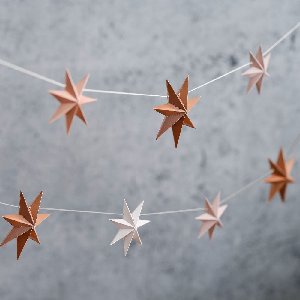 Ginger Ray - 3D Stars Paper Bunting