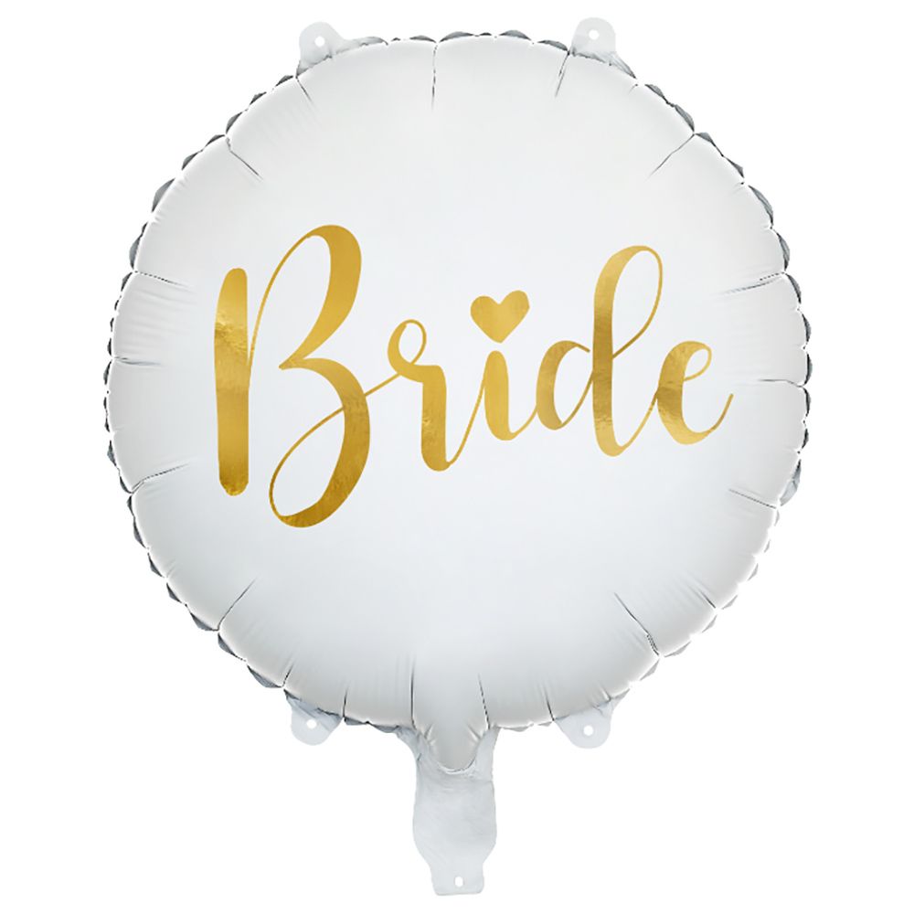 Party Deco - Bride Foil Balloon - 45Cm - White