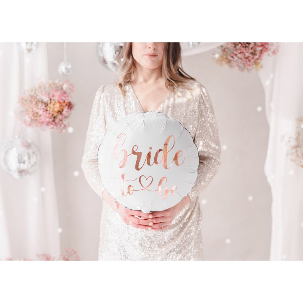 Party Deco - Bride To Be Foil Balloon - 45Cm - White