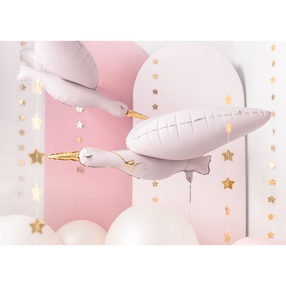 Party Deco - Foil Balloon - Stork - Light Pink