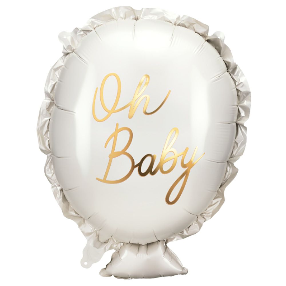 Party Deco - Foil Balloon - Oh Baby - Silver