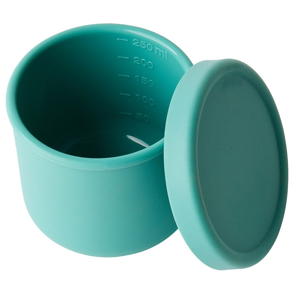 Prickly Pear - Silicone Food Container W/ Lid 250ml - Teal