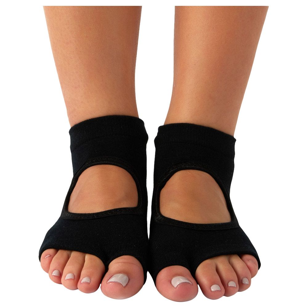 Prickly Pear - Non-Slip Ankle Socks - Black