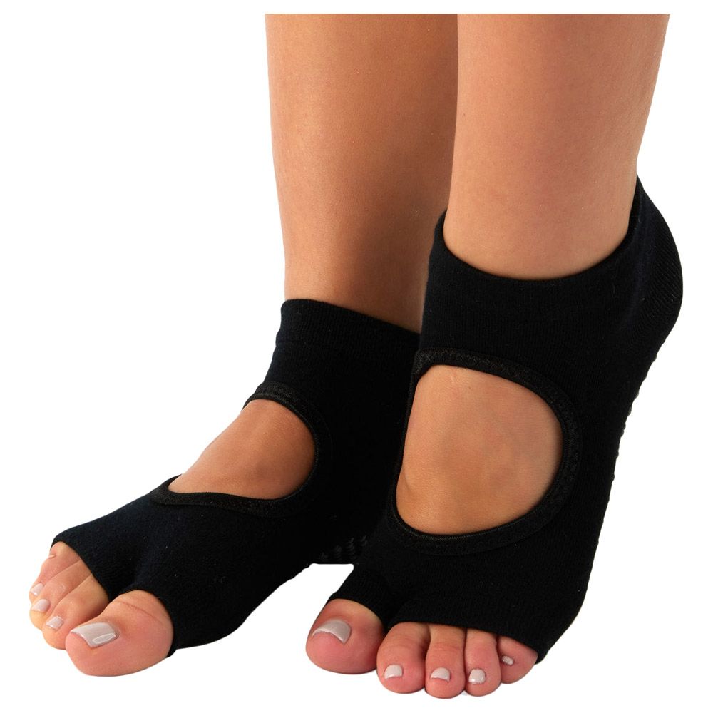 Prickly Pear - Non-Slip Ankle Socks - Black