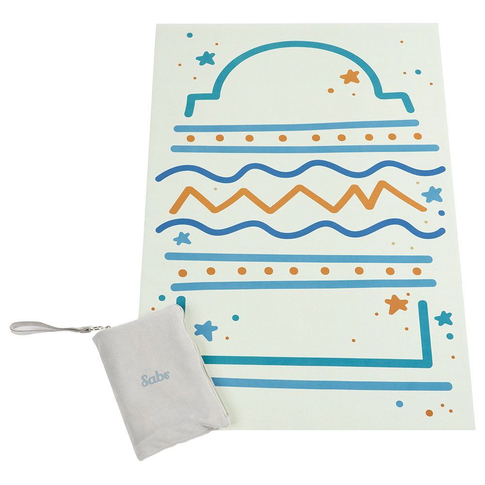 Sabr - Moonlight Voyage Compact Prayer Mat - Blue