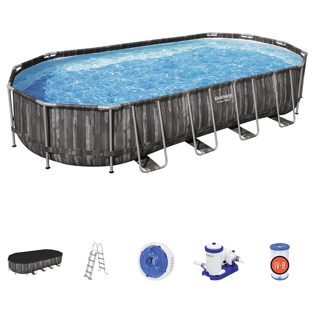 Bestway Power Steel Oval Pool Set 732x366x122cm