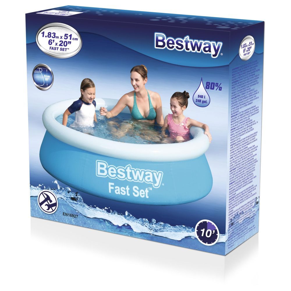 Bestway - Fast Set 6' x 20"/ 1.83M x 51cm Pool