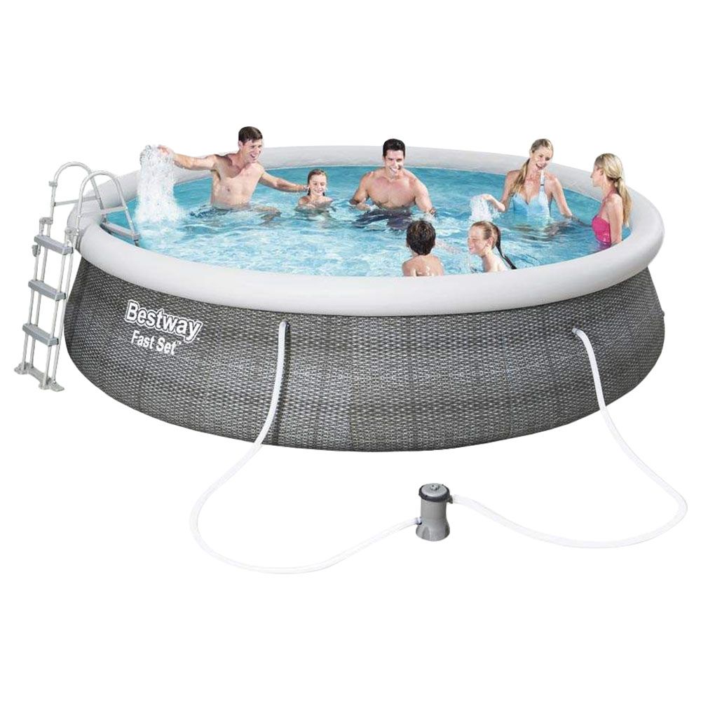 Bestway - Fast Set 457x107cm Pool Set - Grey