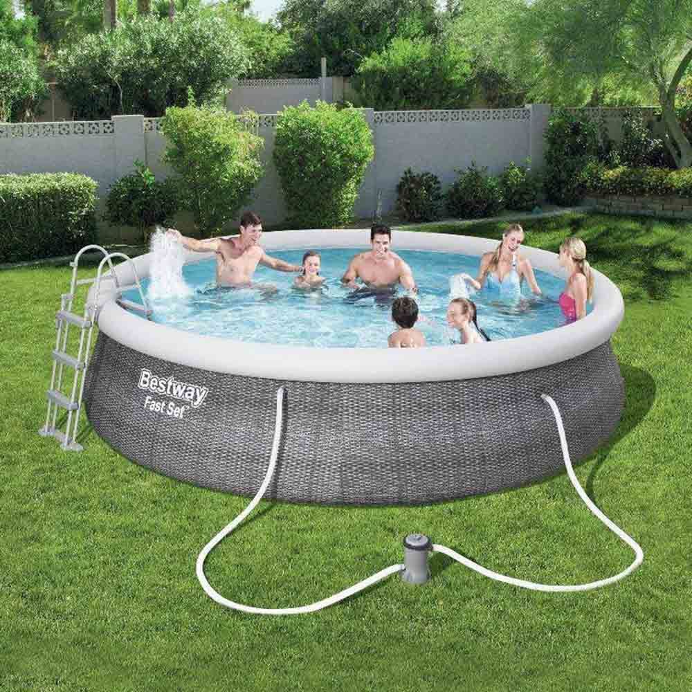 Bestway - Fast Set 457x107cm Pool Set - Grey