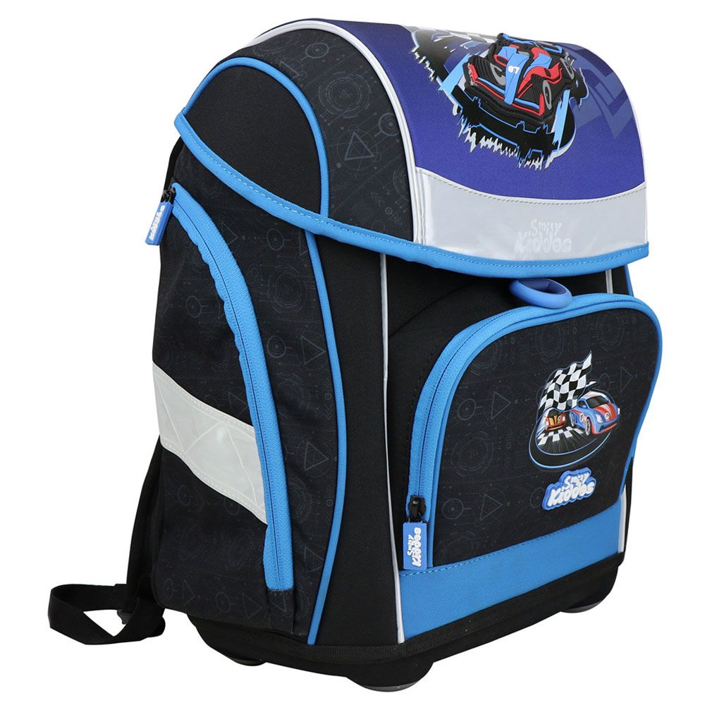 Smily Kiddos - Racing Cars Fancy Star Backpack - Black