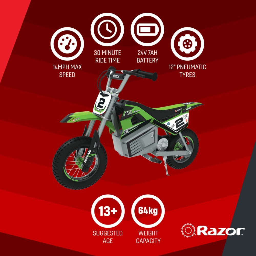 Razor - SX350 Dirt Rocket McGrath Electric Motocross - Green