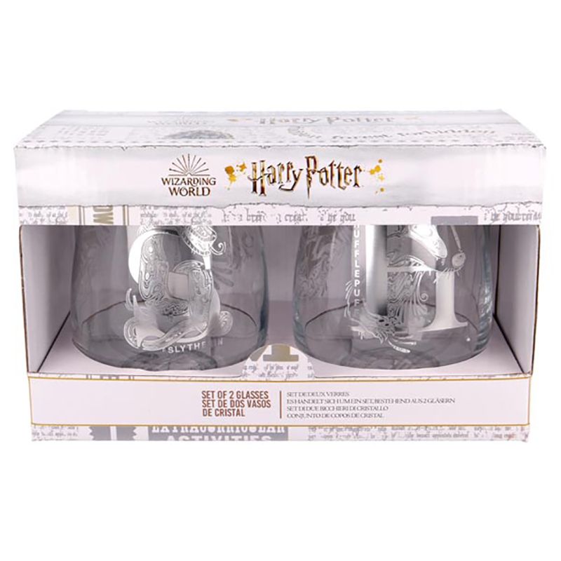 Stor - Harry Potter Glass Set - 2pcs - 510ml - Clear