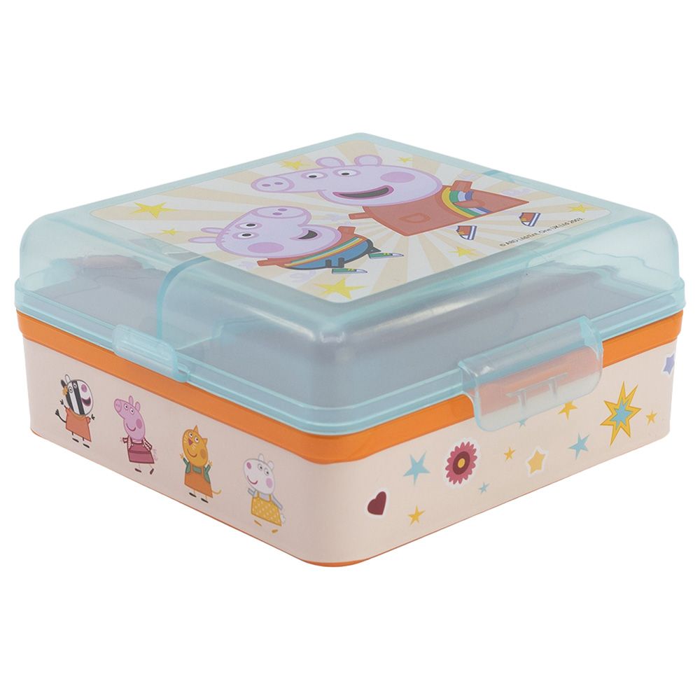 Stor - Peppa Pig Square Lunch Box w/ 1 Compartment