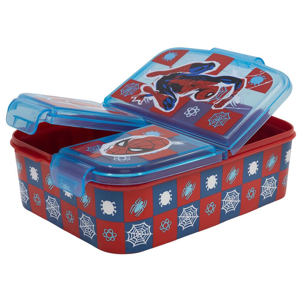 Stor - Spiderman Lunch Box w/ 3 Compartments