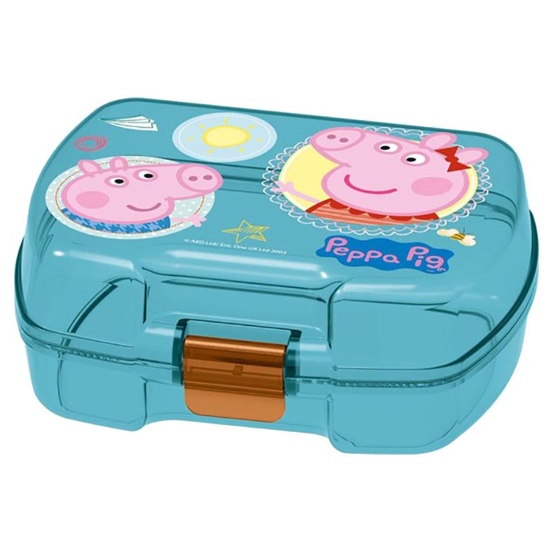 Stor - Premium Peppa Pig Lunch Box w/ 1 Compartment - Blue