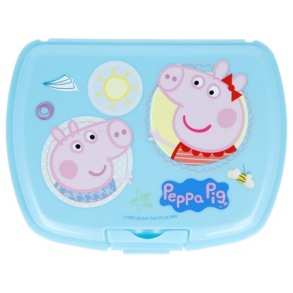 Stor - Urban Peppa Pig Core Lunch Box w/ 1 Compartment - Blue