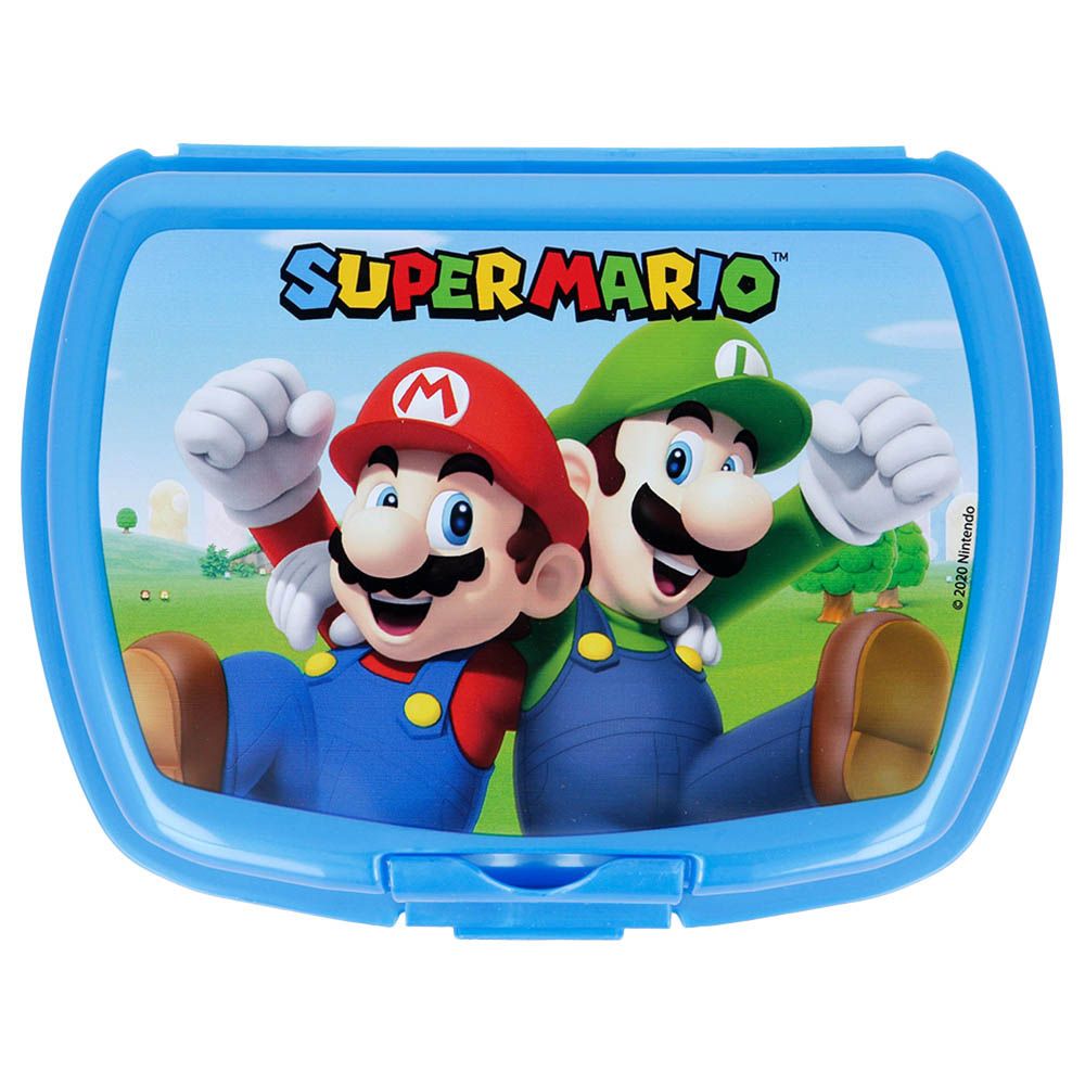 Stor - Urban Super Mario Lunch Box w/ 1 Compartment - Blue