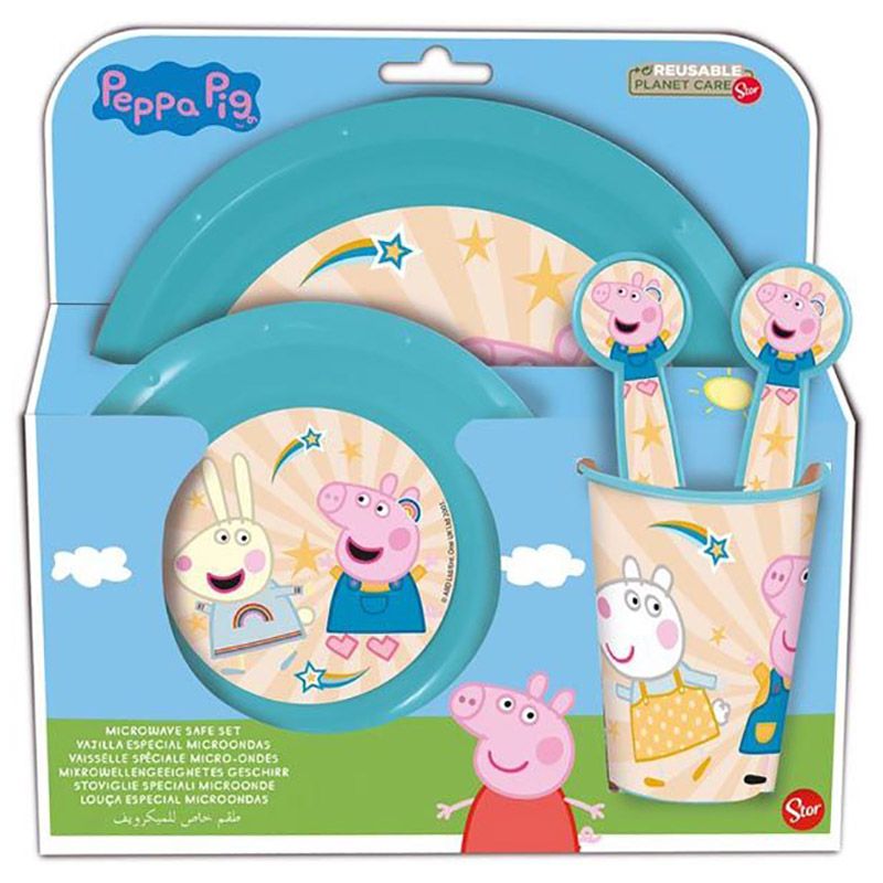 Stor - Peppa Core Easy Set - 5pcs - Blue