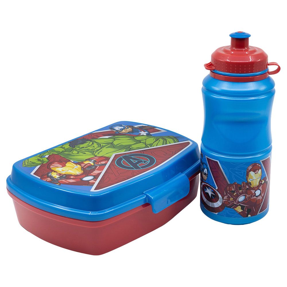 Stor - Avenger Heraldic Army Lunch Box & Bottle Set