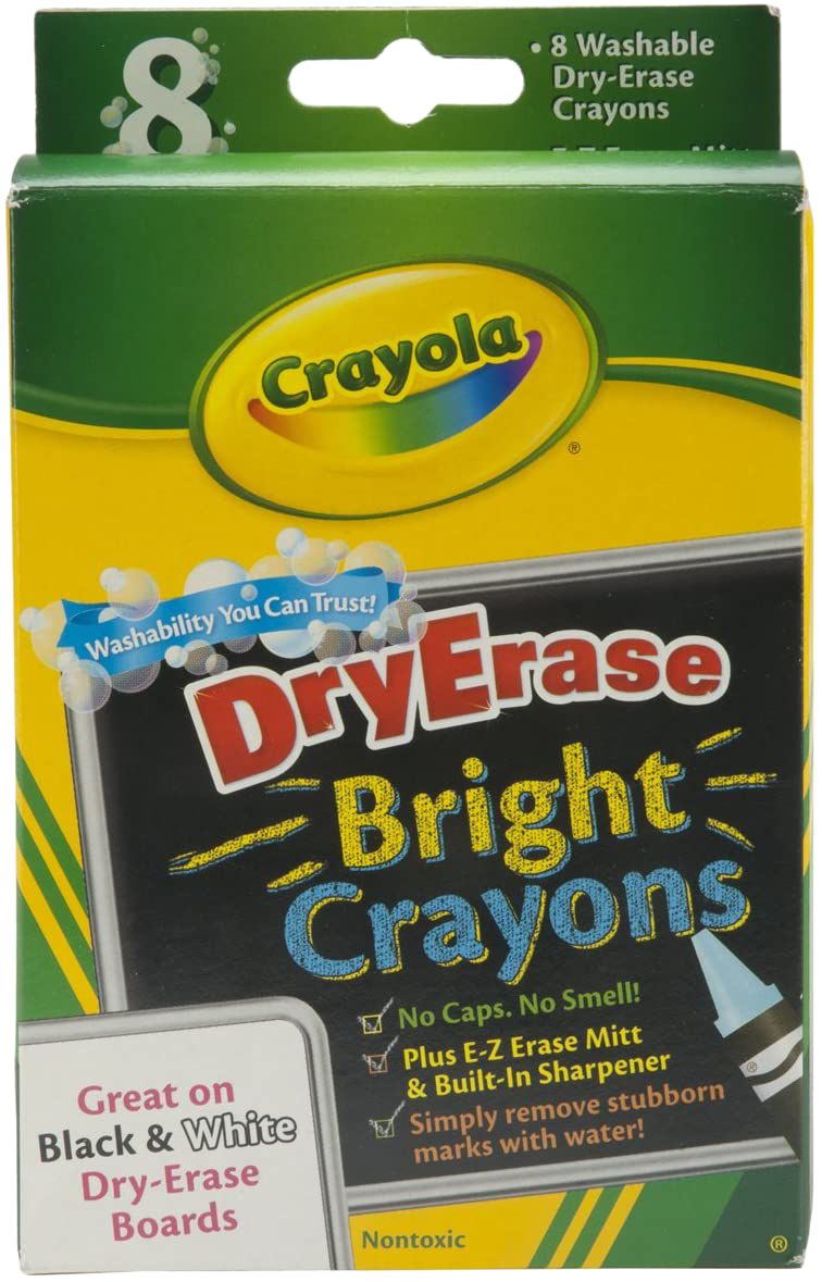 Crayola - Dry-Erase Crayons Brights Large, Pack of 8