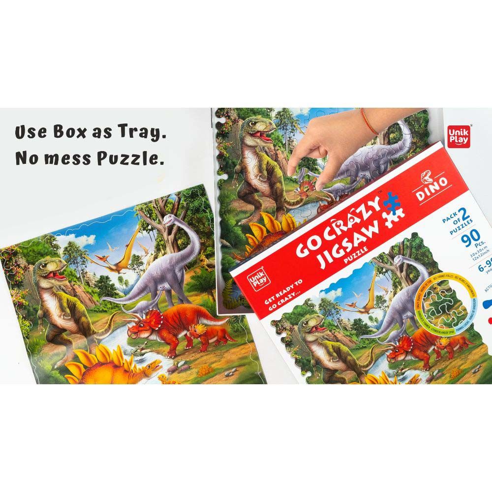 Unikplay - Go Crazy Jigsaw Puzzle - 2 Trays - Dino