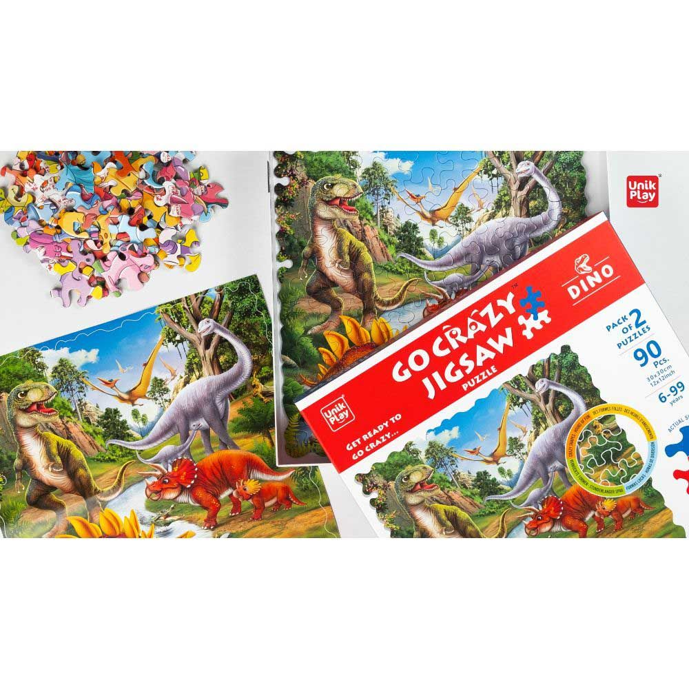 Unikplay - Go Crazy Jigsaw Puzzle - 2 Trays - Dino