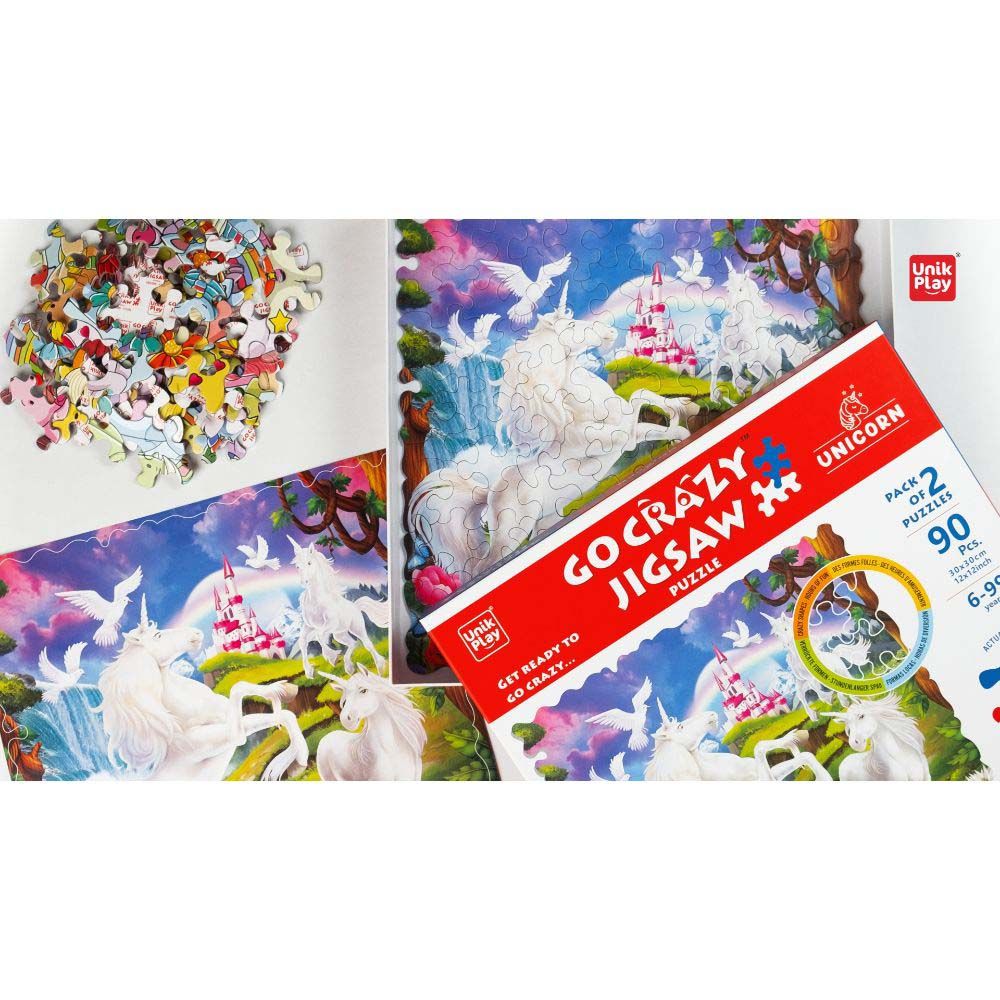 Unikplay - Go Crazy Jigsaw Puzzle - 2 Trays - Unicorn