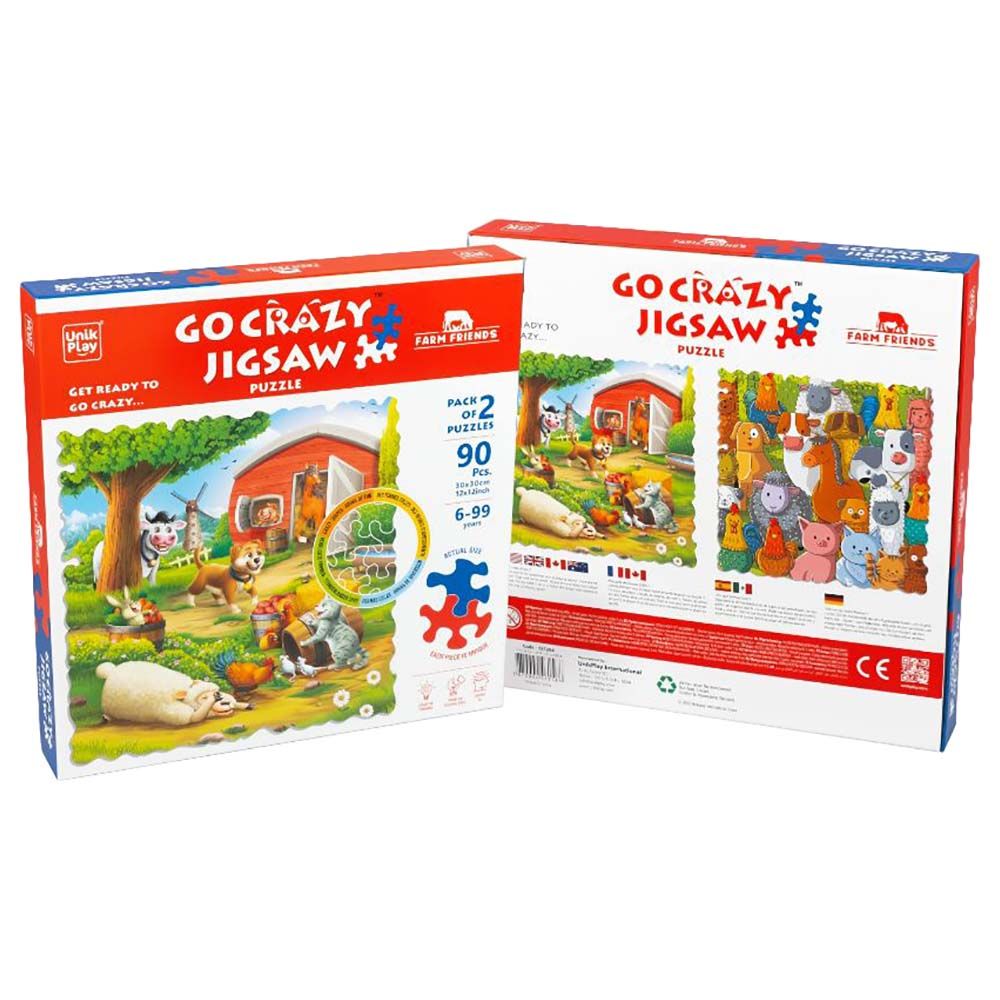 Unikplay - Go Crazy Jigsaw Puzzle - 2 Trays - Farm