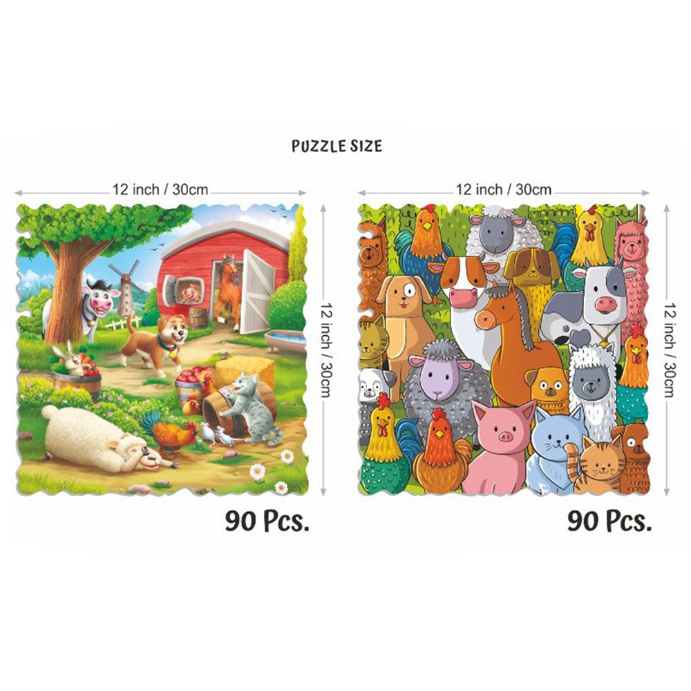 Unikplay - Go Crazy Jigsaw Puzzle - 2 Trays - Farm