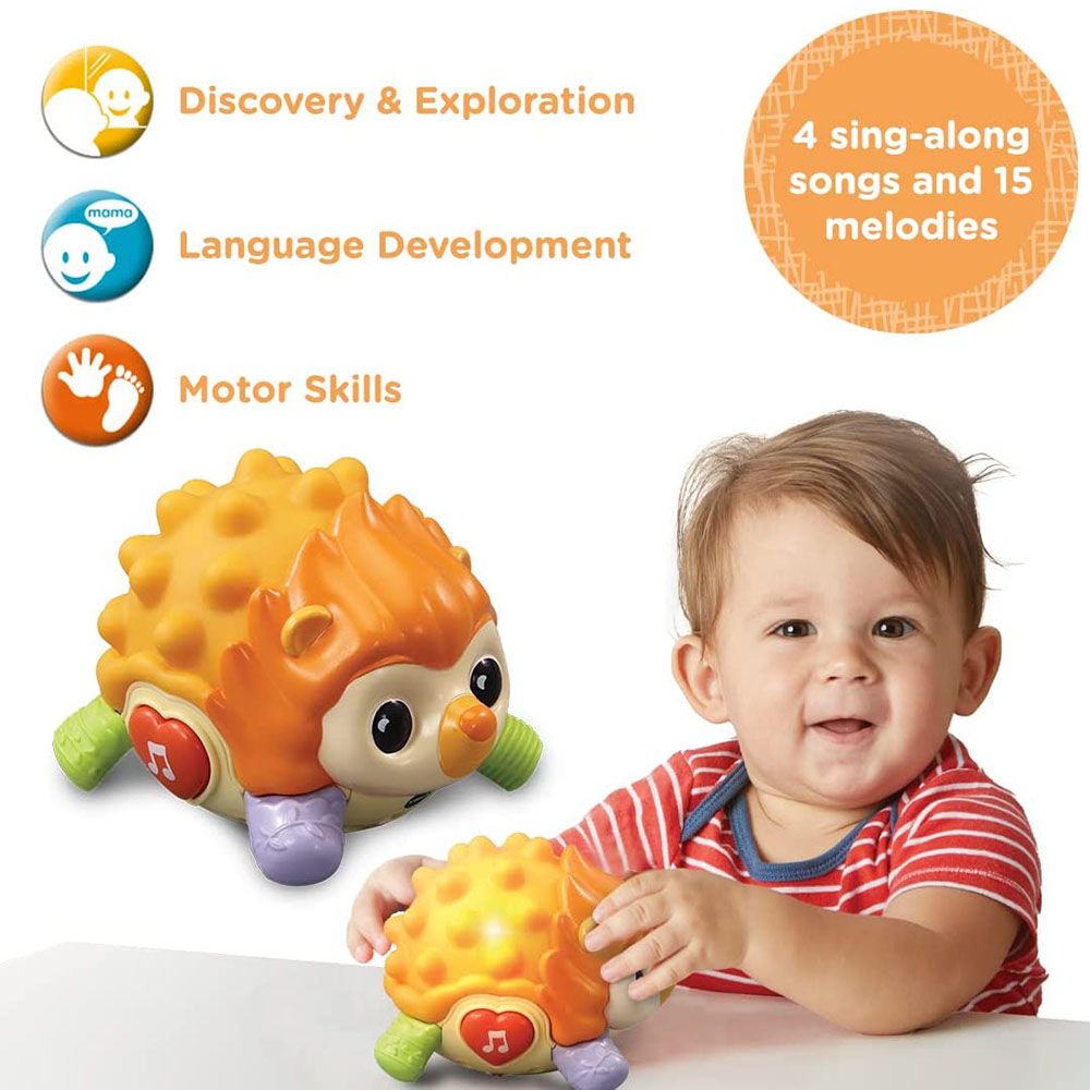 Vtech - Easy Squeezy Hedgehog Musical Toy - Orange