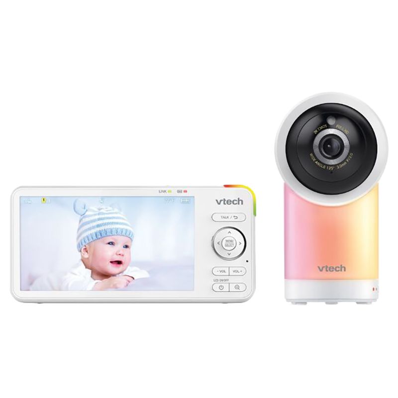 Vtech - Digital Smart Wifi HD Pan Tilt w/ Remote Access 5-inch Baby Monitor - White