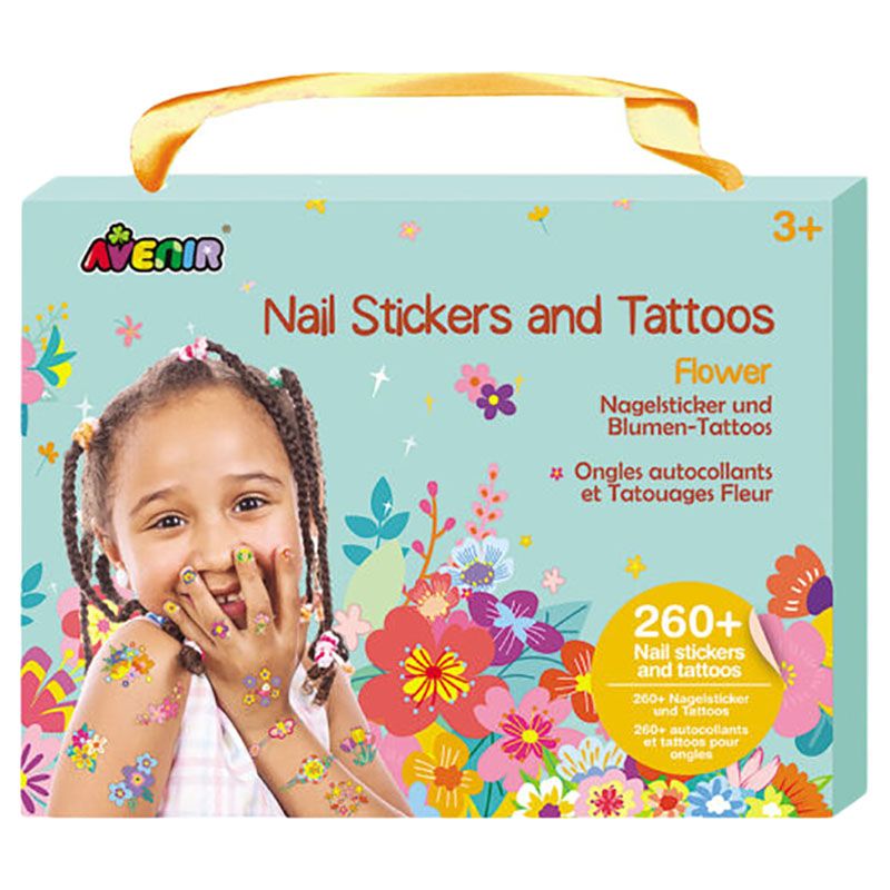 Avenir - Nail Stickers & Tattoos Kit - Flower