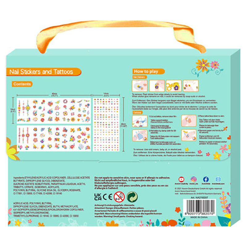 Avenir - Nail Stickers & Tattoos Kit - Flower