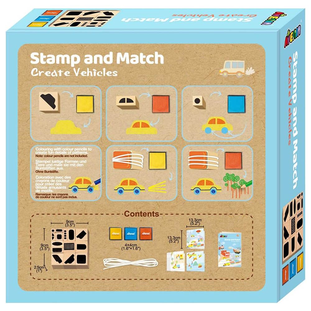 Avenir - Stamp & Match Craft Kit - Create Vehicles