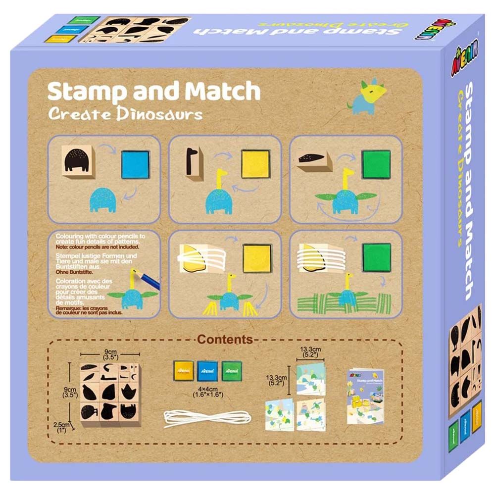 Avenir - Stamp & Match Craft Kit - Create Dinosaurs