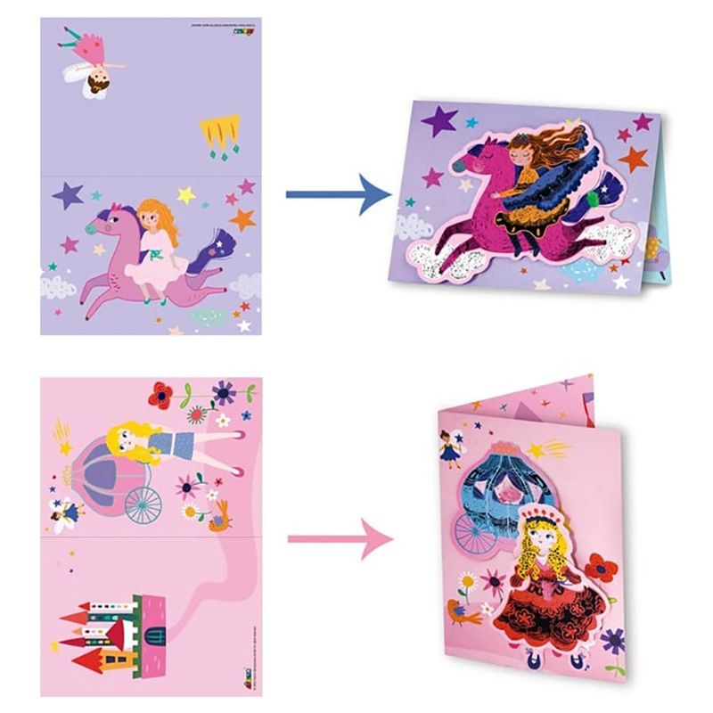 Avenir - Scratch Greeting Cards Set - Princesses