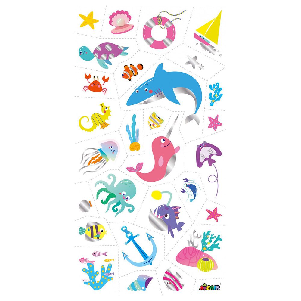 Avenir - TemporaryTattoos - 52pcs - Sea Animal