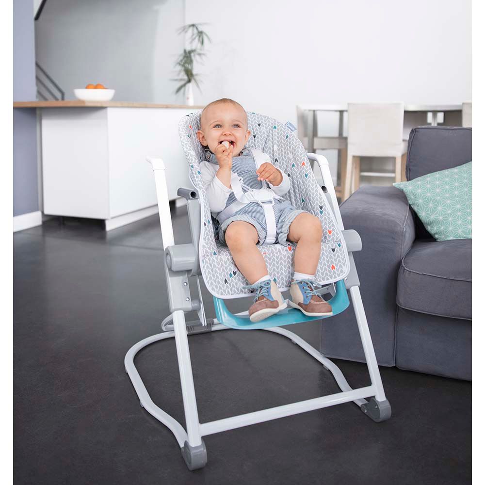 Badabulle - Flat Folding & Multi-Positioning High Chair