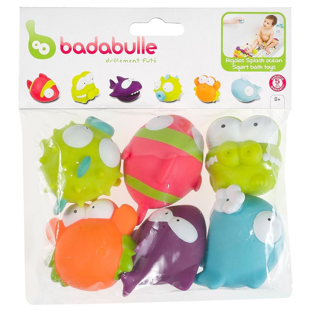 Badabulle - Ocean Animals Bath Toys, 6pcs