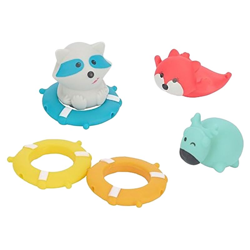 Badabulle - Bath Toys + Rings, 3pcs