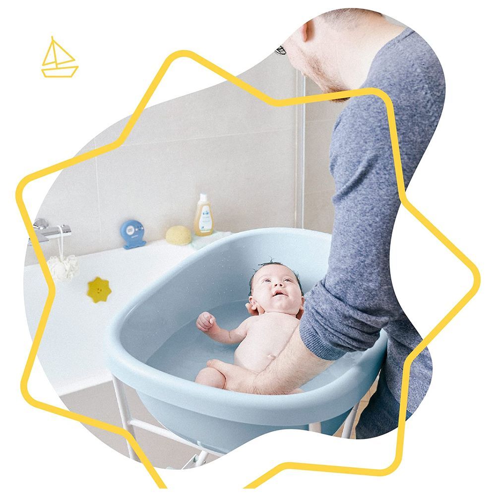 Badabulle - Baby & Toddler Spacious Whale Bathtub - Blue