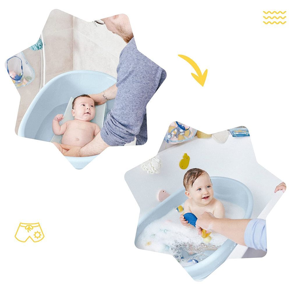 Badabulle - Baby & Toddler Spacious Whale Bathtub - Blue