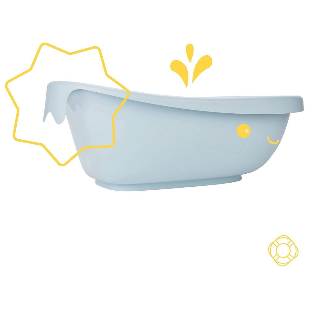 Badabulle - Baby & Toddler Spacious Whale Bathtub - Blue