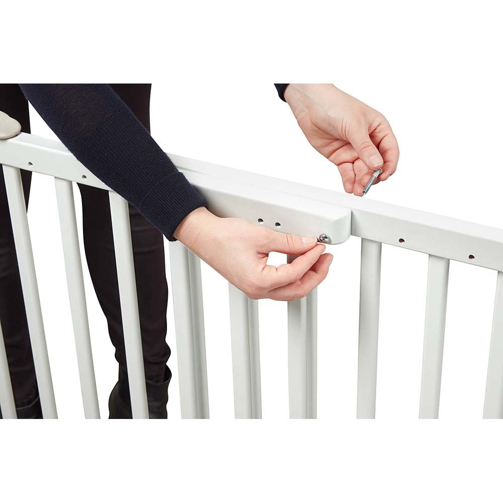 Badabulle - DecoPop Wooden Extending Safety Gate - White