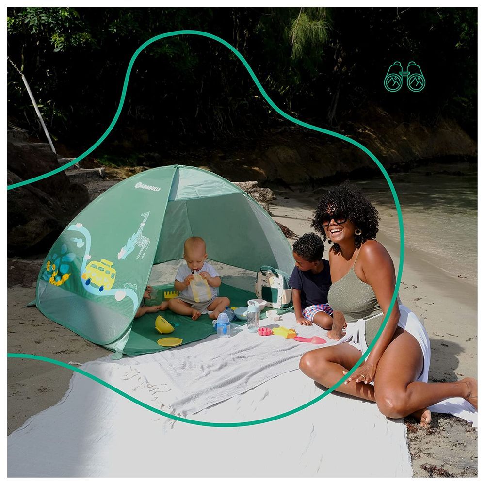 Badabulle - Anti-UV Large Baby Beach Tent - Green