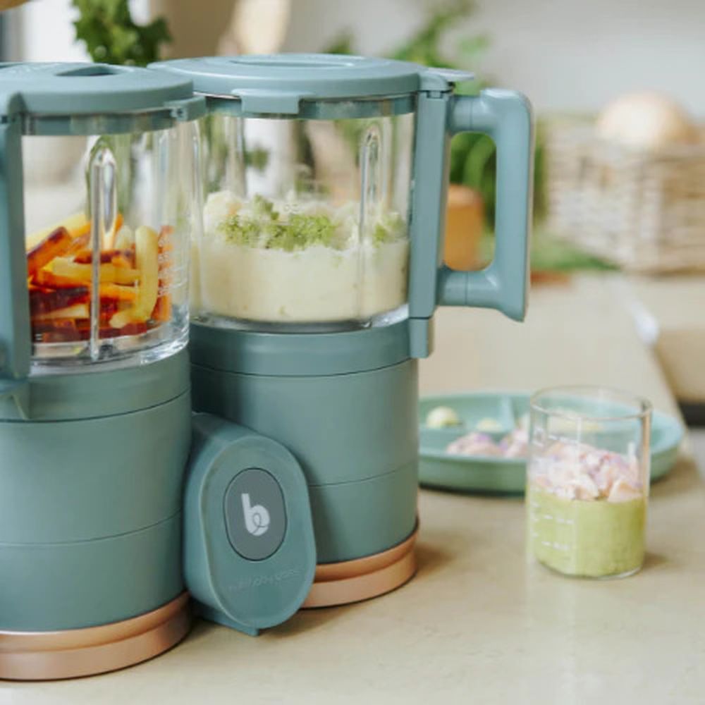 Babymoov - Nutribaby Food Processor W/ 5 Spoons & Bottle Dispenser