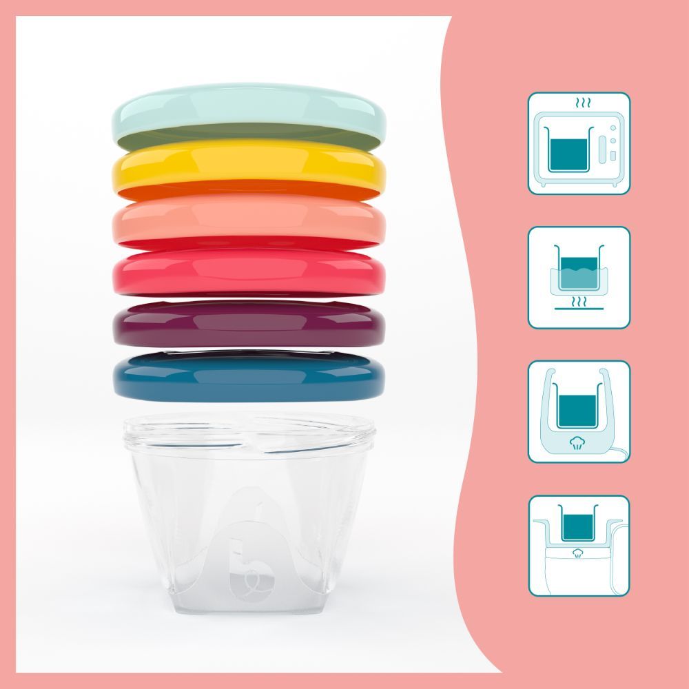 Babymoov - Babybols 180ml - Pack of 6 - Baby Stackable bowls