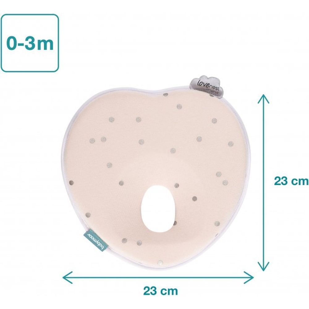 بيبي موف - وسادة رأس الرضيع لوف نيست الأصلية للرأس المسطح - زهري