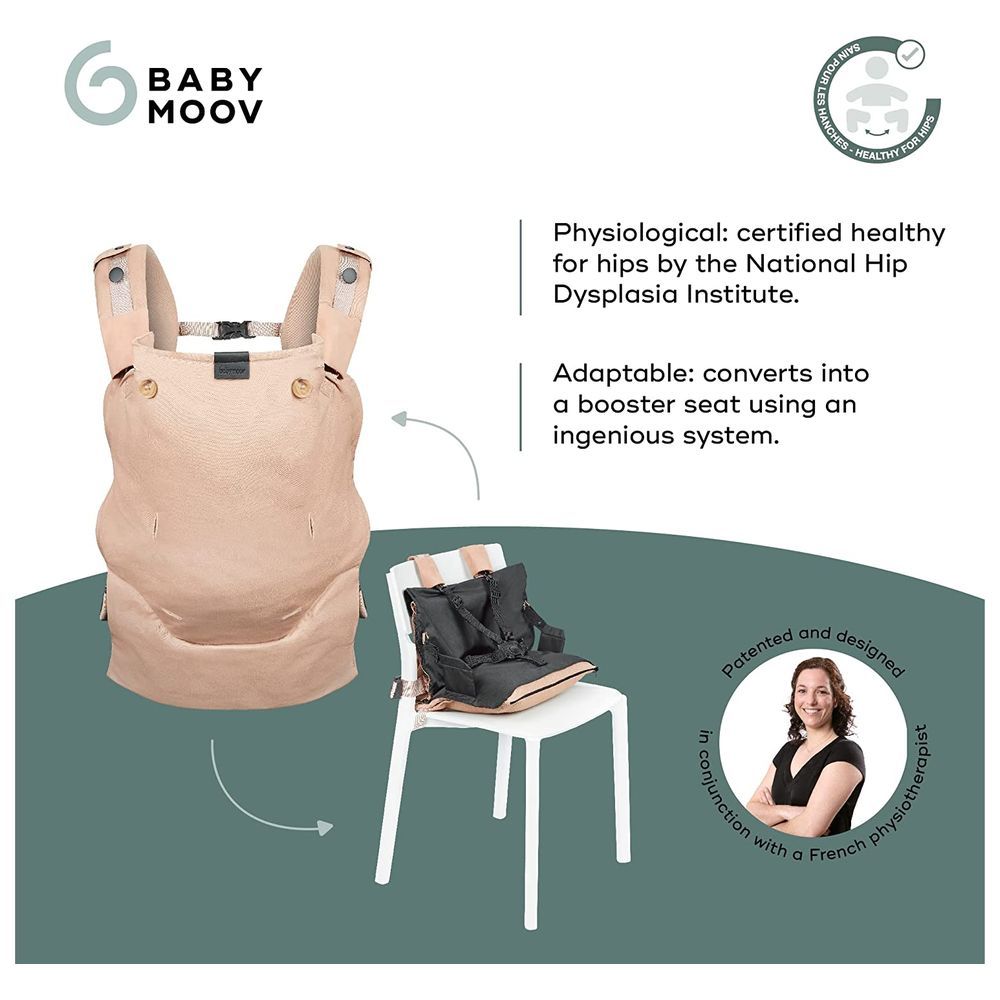 Babymoov - Moov & Boost Baby Carrier - Hazelnut 